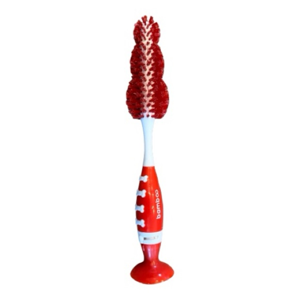 BAMBOO Red and White toy Cleaning Brush pet